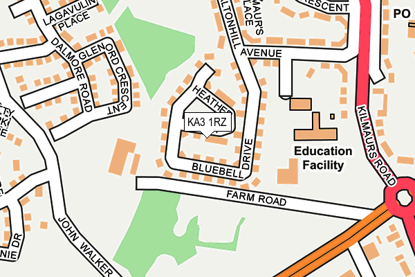 KA3 1RZ map - OS OpenMap – Local (Ordnance Survey) KA3 1RZ map - OS OpenMap – Local (Ordnance Survey)