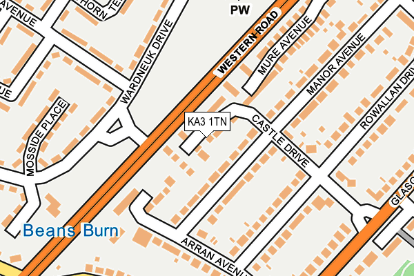 KA3 1TN map - OS OpenMap – Local (Ordnance Survey) KA3 1TN map - OS OpenMap – Local (Ordnance Survey)