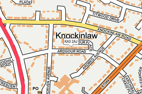 KA3 2AJ map - OS OpenMap – Local (Ordnance Survey) KA3 2AJ map - OS OpenMap – Local (Ordnance Survey)