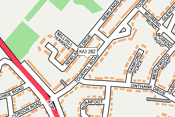 KA3 2BZ map - OS OpenMap – Local (Ordnance Survey) KA3 2BZ map - OS OpenMap – Local (Ordnance Survey)