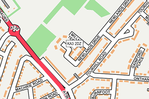 KA3 2DZ map - OS OpenMap – Local (Ordnance Survey) KA3 2DZ map - OS OpenMap – Local (Ordnance Survey)