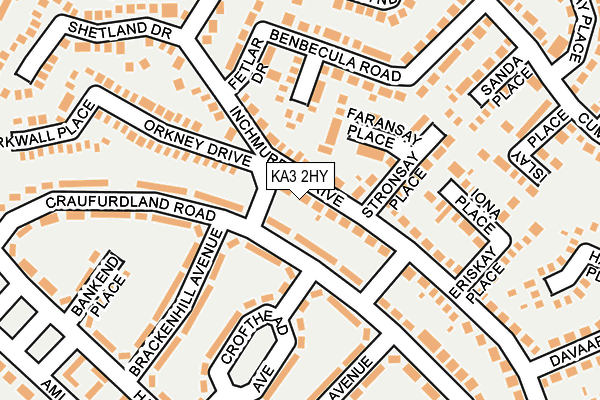 KA3 2HY map - OS OpenMap – Local (Ordnance Survey) KA3 2HY map - OS OpenMap – Local (Ordnance Survey)