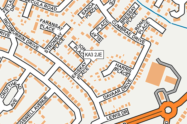 KA3 2JE map - OS OpenMap – Local (Ordnance Survey) KA3 2JE map - OS OpenMap – Local (Ordnance Survey)