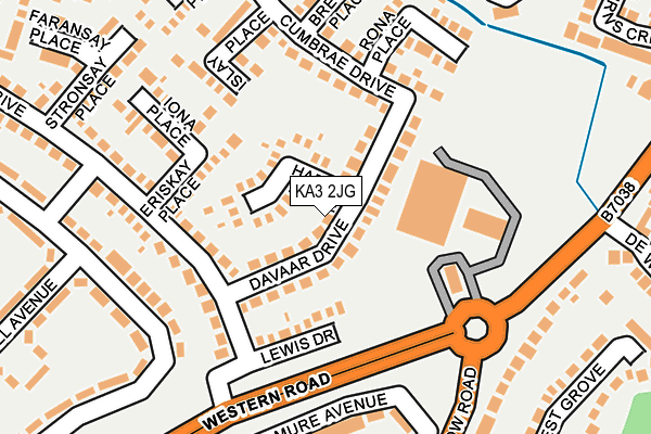 KA3 2JG map - OS OpenMap – Local (Ordnance Survey) KA3 2JG map - OS OpenMap – Local (Ordnance Survey)