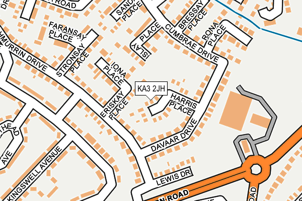 KA3 2JH map - OS OpenMap – Local (Ordnance Survey) KA3 2JH map - OS OpenMap – Local (Ordnance Survey)