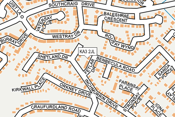 KA3 2JL map - OS OpenMap – Local (Ordnance Survey) KA3 2JL map - OS OpenMap – Local (Ordnance Survey)