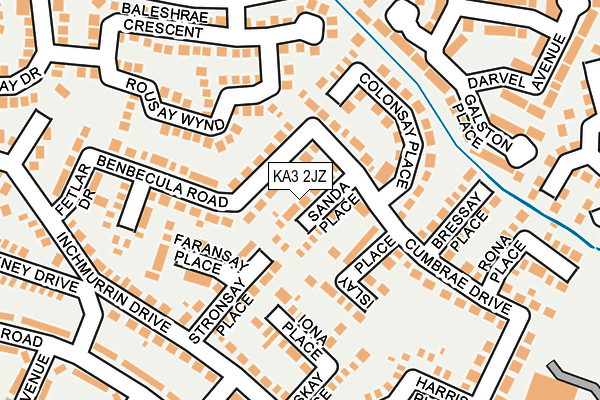 KA3 2JZ map - OS OpenMap – Local (Ordnance Survey) KA3 2JZ map - OS OpenMap – Local (Ordnance Survey)