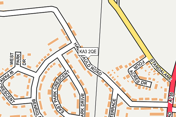 KA3 2QE map - OS OpenMap – Local (Ordnance Survey) KA3 2QE map - OS OpenMap – Local (Ordnance Survey)