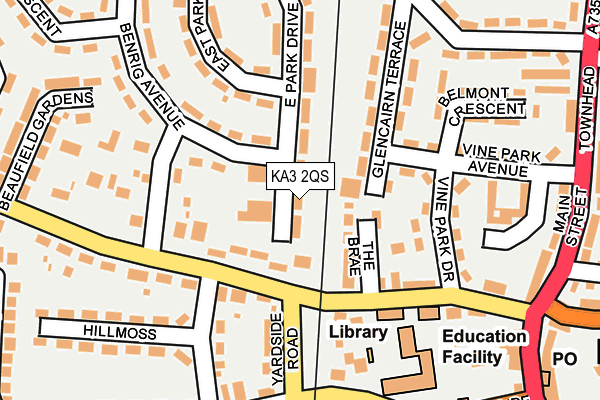 KA3 2QS map - OS OpenMap – Local (Ordnance Survey) KA3 2QS map - OS OpenMap – Local (Ordnance Survey)