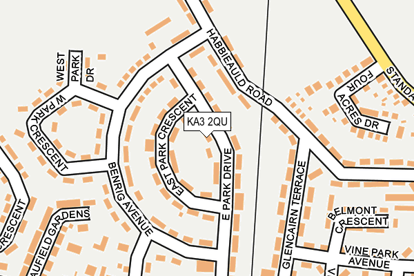 KA3 2QU map - OS OpenMap – Local (Ordnance Survey) KA3 2QU map - OS OpenMap – Local (Ordnance Survey)