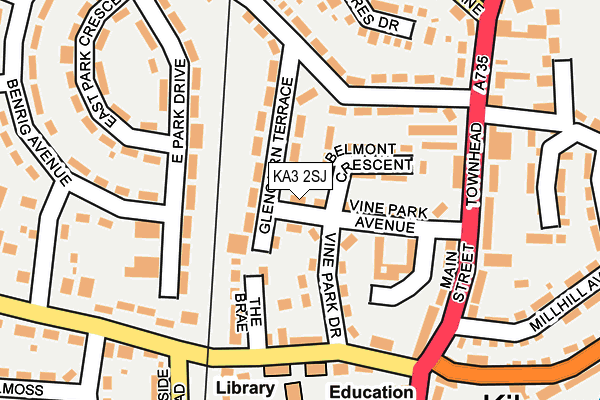 KA3 2SJ map - OS OpenMap – Local (Ordnance Survey) KA3 2SJ map - OS OpenMap – Local (Ordnance Survey)