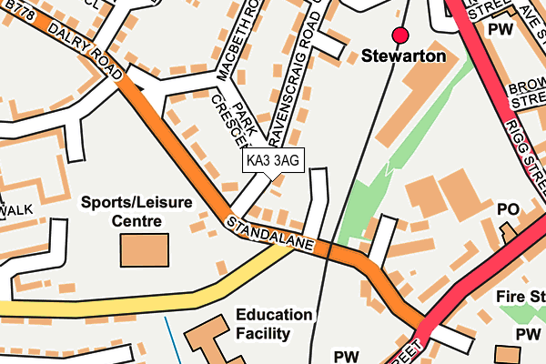 KA3 3AG map - OS OpenMap – Local (Ordnance Survey) KA3 3AG map - OS OpenMap – Local (Ordnance Survey)