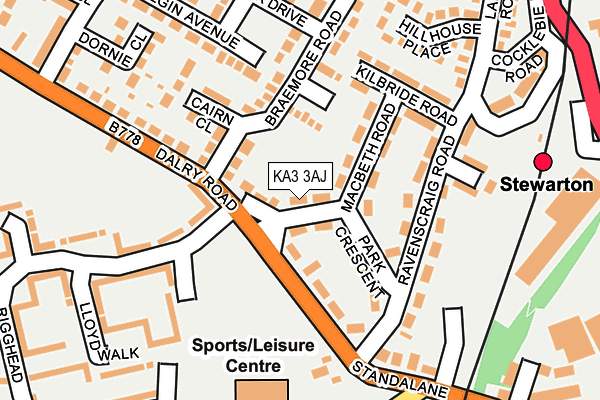 KA3 3AJ map - OS OpenMap – Local (Ordnance Survey) KA3 3AJ map - OS OpenMap – Local (Ordnance Survey)