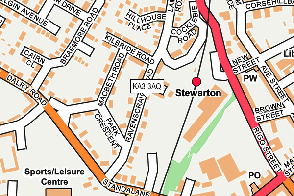 KA3 3AQ map - OS OpenMap – Local (Ordnance Survey)