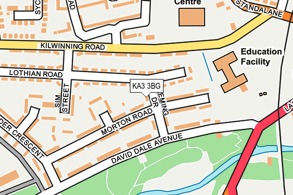 KA3 3BG map - OS OpenMap – Local (Ordnance Survey) KA3 3BG map - OS OpenMap – Local (Ordnance Survey)