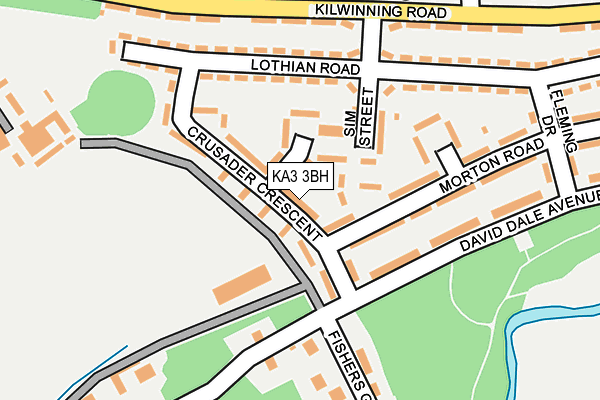 KA3 3BH map - OS OpenMap – Local (Ordnance Survey) KA3 3BH map - OS OpenMap – Local (Ordnance Survey)