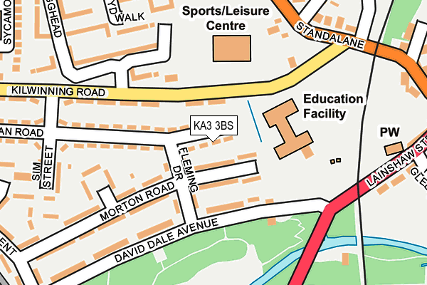 KA3 3BS map - OS OpenMap – Local (Ordnance Survey) KA3 3BS map - OS OpenMap – Local (Ordnance Survey)