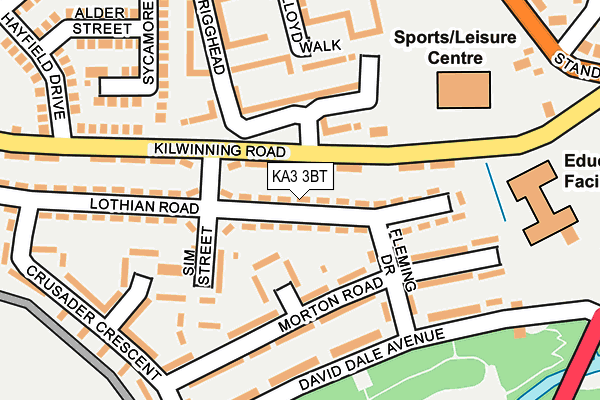 KA3 3BT map - OS OpenMap – Local (Ordnance Survey) KA3 3BT map - OS OpenMap – Local (Ordnance Survey)