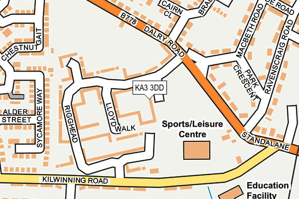 KA3 3DD map - OS OpenMap – Local (Ordnance Survey)