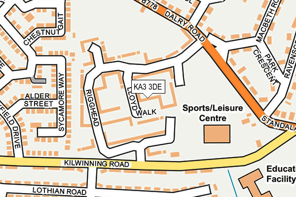 KA3 3DE map - OS OpenMap – Local (Ordnance Survey)
