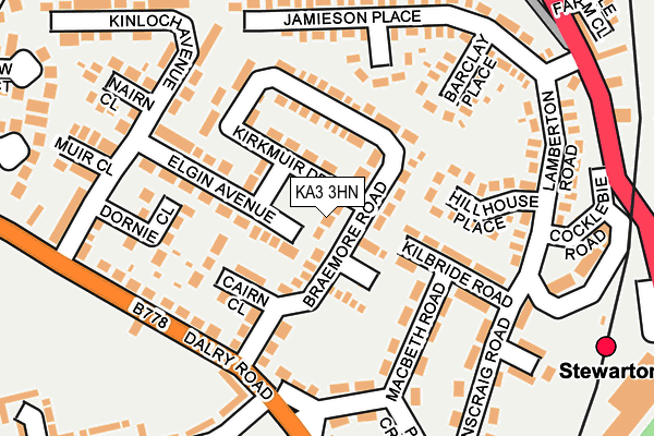 KA3 3HN map - OS OpenMap – Local (Ordnance Survey) KA3 3HN map - OS OpenMap – Local (Ordnance Survey)