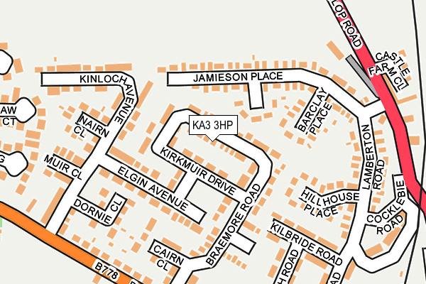 KA3 3HP map - OS OpenMap – Local (Ordnance Survey) KA3 3HP map - OS OpenMap – Local (Ordnance Survey)