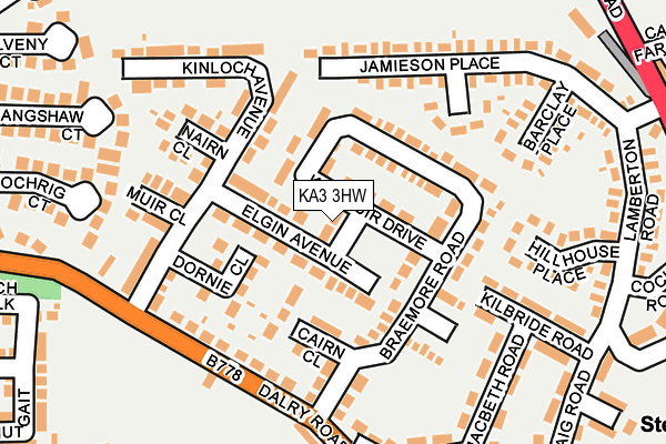 KA3 3HW map - OS OpenMap – Local (Ordnance Survey) KA3 3HW map - OS OpenMap – Local (Ordnance Survey)