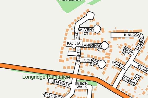 KA3 3JA map - OS OpenMap – Local (Ordnance Survey) KA3 3JA map - OS OpenMap – Local (Ordnance Survey)
