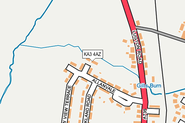 KA3 4AZ map - OS OpenMap – Local (Ordnance Survey) KA3 4AZ map - OS OpenMap – Local (Ordnance Survey)
