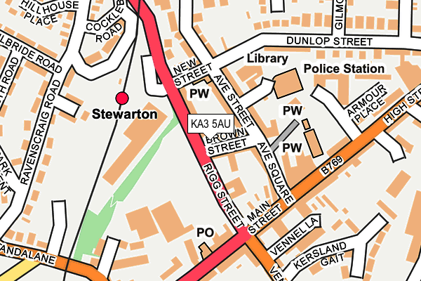 KA3 5AU map - OS OpenMap – Local (Ordnance Survey)