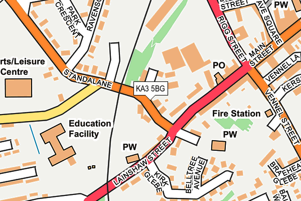 KA3 5BG map - OS OpenMap – Local (Ordnance Survey) KA3 5BG map - OS OpenMap – Local (Ordnance Survey)