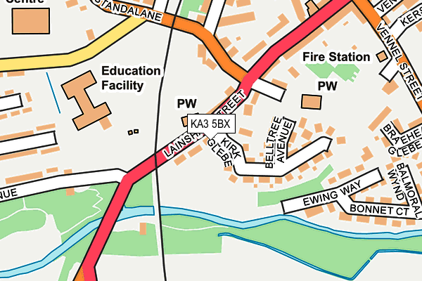 KA3 5BX map - OS OpenMap – Local (Ordnance Survey)