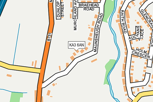 KA3 6AN map - OS OpenMap – Local (Ordnance Survey) KA3 6AN map - OS OpenMap – Local (Ordnance Survey)