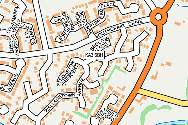 KA3 6BH map - OS OpenMap – Local (Ordnance Survey) KA3 6BH map - OS OpenMap – Local (Ordnance Survey)