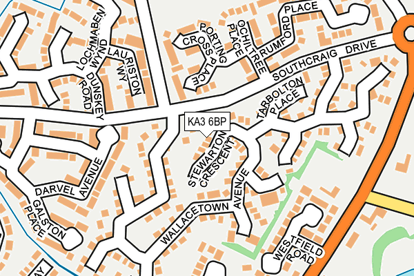 KA3 6BP map - OS OpenMap – Local (Ordnance Survey) KA3 6BP map - OS OpenMap – Local (Ordnance Survey)
