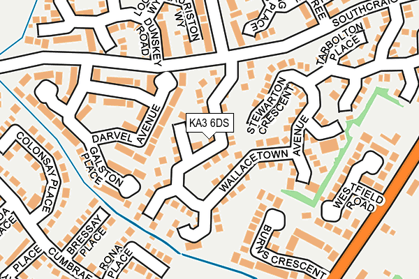 KA3 6DS map - OS OpenMap – Local (Ordnance Survey) KA3 6DS map - OS OpenMap – Local (Ordnance Survey)