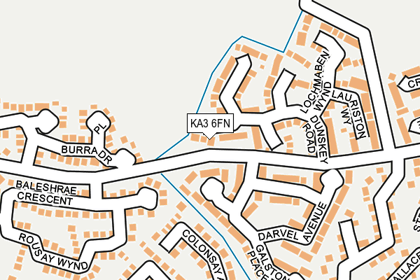 KA3 6FN map - OS OpenMap – Local (Ordnance Survey) KA3 6FN map - OS OpenMap – Local (Ordnance Survey)