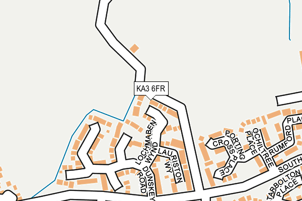 KA3 6FR map - OS OpenMap – Local (Ordnance Survey) KA3 6FR map - OS OpenMap – Local (Ordnance Survey)