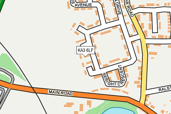 KA3 6LF map - OS OpenMap – Local (Ordnance Survey) KA3 6LF map - OS OpenMap – Local (Ordnance Survey)