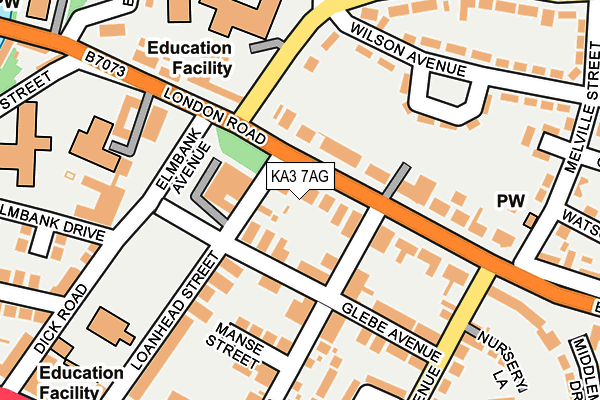 KA3 7AG map - OS OpenMap – Local (Ordnance Survey) KA3 7AG map - OS OpenMap – Local (Ordnance Survey)
