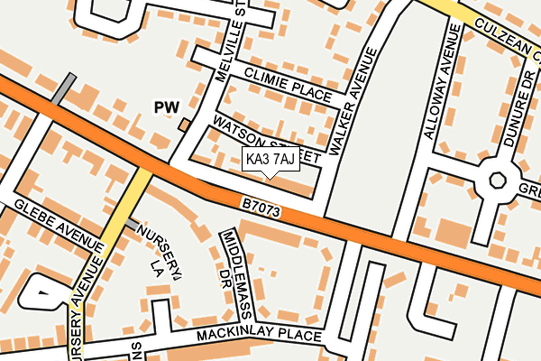 KA3 7AJ map - OS OpenMap – Local (Ordnance Survey) KA3 7AJ map - OS OpenMap – Local (Ordnance Survey)