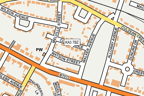 KA3 7BZ map - OS OpenMap – Local (Ordnance Survey) KA3 7BZ map - OS OpenMap – Local (Ordnance Survey)