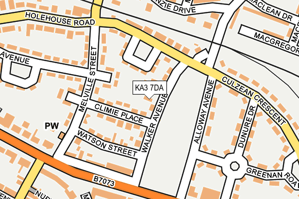 KA3 7DA map - OS OpenMap – Local (Ordnance Survey) KA3 7DA map - OS OpenMap – Local (Ordnance Survey)