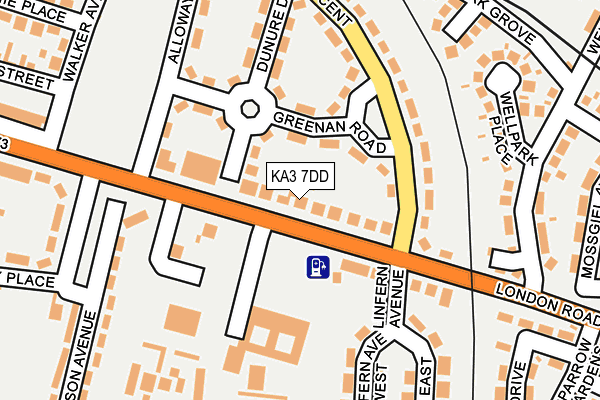 KA3 7DD map - OS OpenMap – Local (Ordnance Survey) KA3 7DD map - OS OpenMap – Local (Ordnance Survey)