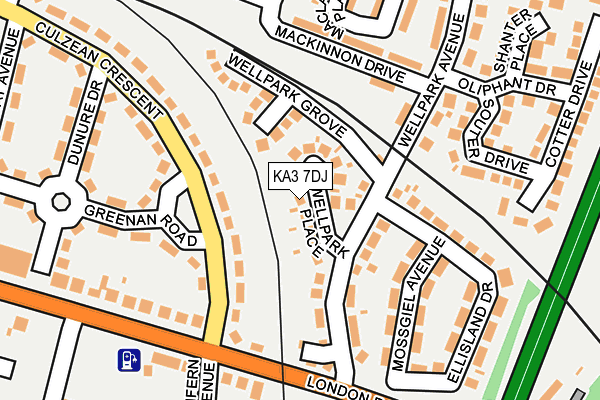 KA3 7DJ map - OS OpenMap – Local (Ordnance Survey) KA3 7DJ map - OS OpenMap – Local (Ordnance Survey)