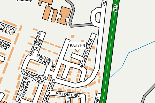 KA3 7HN map - OS OpenMap – Local (Ordnance Survey) KA3 7HN map - OS OpenMap – Local (Ordnance Survey)