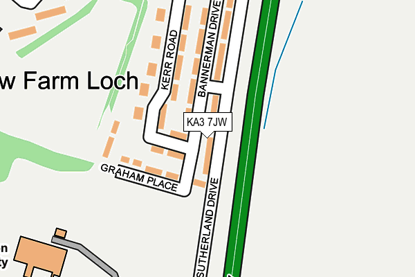 KA3 7JW map - OS OpenMap – Local (Ordnance Survey) KA3 7JW map - OS OpenMap – Local (Ordnance Survey)
