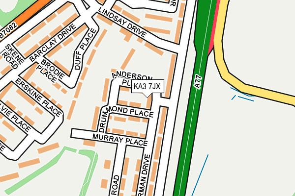 KA3 7JX map - OS OpenMap – Local (Ordnance Survey) KA3 7JX map - OS OpenMap – Local (Ordnance Survey)