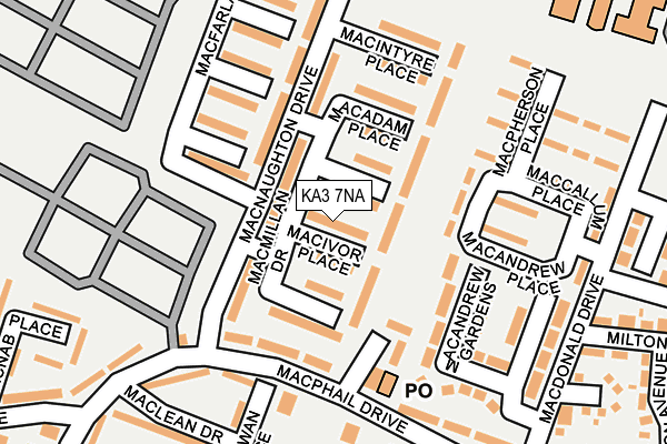 KA3 7NA map - OS OpenMap – Local (Ordnance Survey) KA3 7NA map - OS OpenMap – Local (Ordnance Survey)