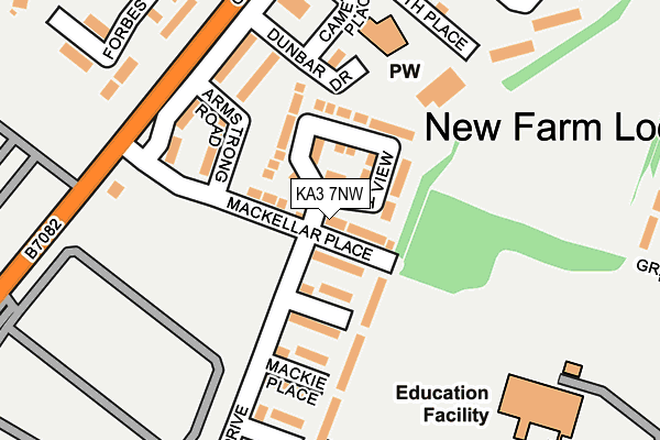 KA3 7NW map - OS OpenMap – Local (Ordnance Survey) KA3 7NW map - OS OpenMap – Local (Ordnance Survey)